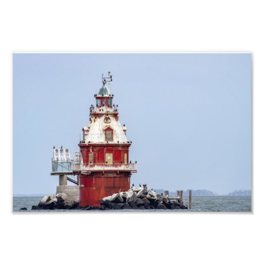 Ship John Shoal Lighthouse Foto Afdruk (Voorkant)
