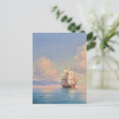 Ship off the coast - Ivan Aivazovsky Briefkaart (Staand voorkant)