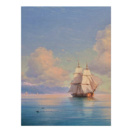Ship off the coast - Ivan Aivazovsky Perfect Poster