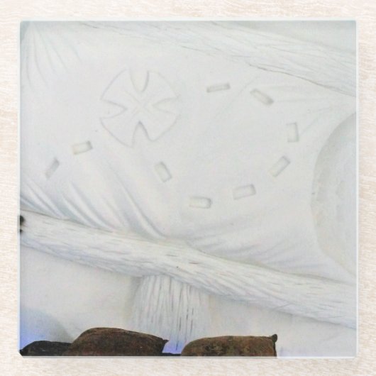 Ship Room in Hotel de Glace, Quebec, Canada Glazen Onderzetter (Voorkant)