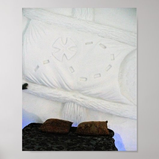 Ship Room in Hotel de Glace, Quebec, Canada Poster (Voorkant)