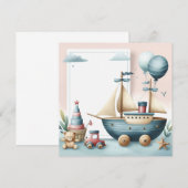 Ship speelgoed baby boy kaart (Voorkant / Achterkant)