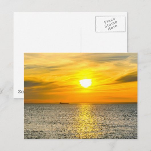 Ship Sunrise Briefkaart (Voorkant / Achterkant)