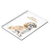 Ship Tzu Dog Pet Health Record notebook Notitieboek (Linkerzijde)
