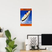 Ship Ville D'Alger Vintage Travel Poster (Thuiskantoor)