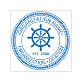 Ship Wheel Rope #2 Verzegelnaam Locatie Est Datum Zelfinktende Stempel (Design)