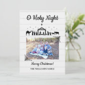 Shiplap Nativity Christmas Holiday Afbeelding Kaar Kaart (Staand voorkant)