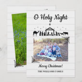 Shiplap Nativity Christmas Holiday Afbeelding Kaar Kaart (Voorkant / Achterkant)