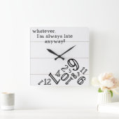 Shiplap Rustic Clock : Square Wall Clock Vierkante Klok (Huis)