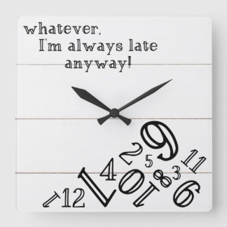 Shiplap Rustic Clock : Square Wall Clock Vierkante Klok