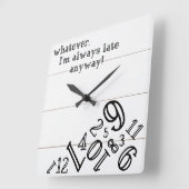 Shiplap Rustic Clock : Square Wall Clock Vierkante Klok (Hoek)