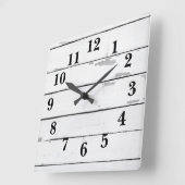 Shiplap Rustic Farmhouse Vierkante Klok (Hoek)