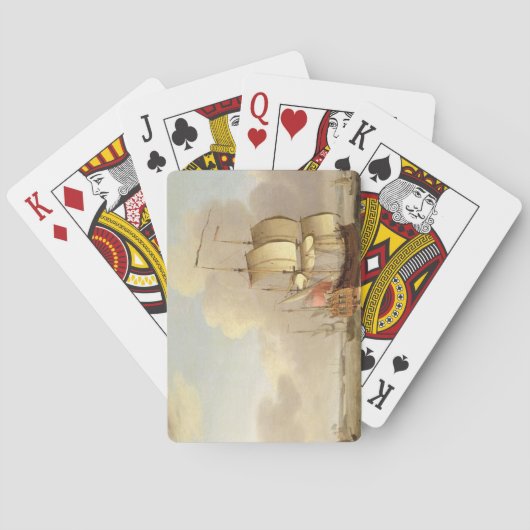 Shipping in the Thames Estuary, c.1761-66 (oil on Speelkaarten (Achterkant)