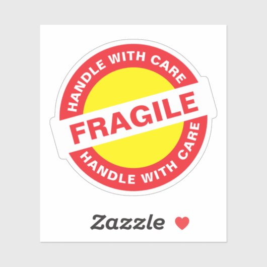 Shipping Packaging (Handle with Care) Fragile Sticker (Vel)
