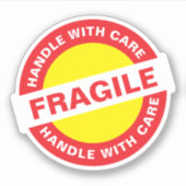 Shipping Packaging (Handle with Care) Fragile Sticker (Voorkant)