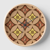 Shippo met Flower Motif, Brown and Golden Yellow (Voorkant)