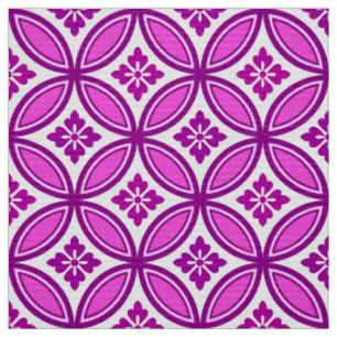 Shippo met Flower Motif, Orchid and Deep Paars Stof