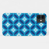 Shippo met ventilatormotif, diep indigoblauw Case-Mate iPhone case (Achterkant (horizontaal))