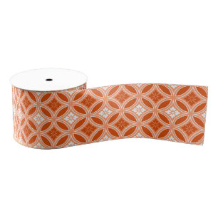 Shippo met ventilatormotif, Mandarijns Oranje Grosgrain Lint