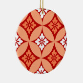 Shippo met ventilatormotif, Mandarijns Oranje Keramisch Ornament (Rechts)