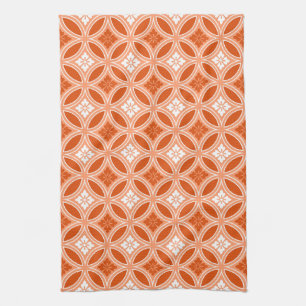 Shippo met ventilatormotif, Mandarijns Oranje Theedoek