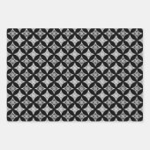 Shippo met ventilatormotif, zwart, wijn, Turquoise Inpakpapier Vel (Voorkant)