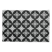 Shippo met ventilatormotif, zwart, wit en grijs kussensloop (Achterkant)