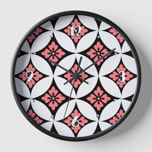 Shippo met ventilatormotif, zwart, wit en roze (Voorkant)