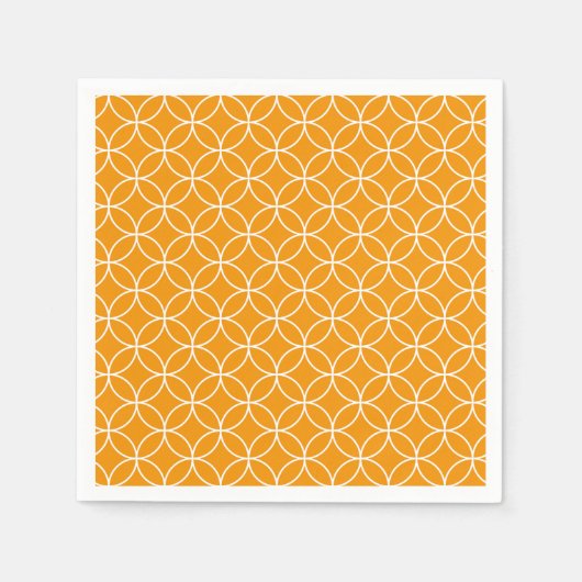 Shippo Orange-witte motief Servet (Voorkant)