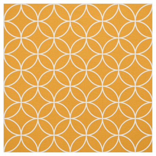 Shippo Orange-witte motief Stof (Swatch)