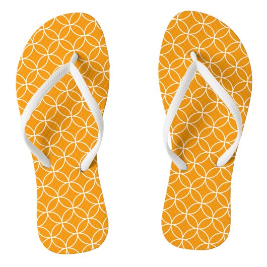 Shippo Orange-witte motief Teenslippers (Voetbed)