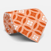Shippo with Flower Motif, Mandarin Orange  Stropdas (Opgerold)