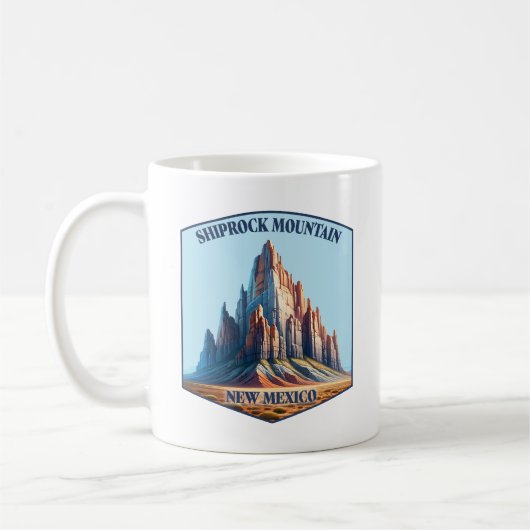 Shiprock Mountain New Mexico Koffiemok (Links)