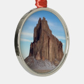 Shiprock Mountain, New Mexico Metalen Ornament (Rechts)