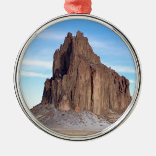 Shiprock Mountain, New Mexico Metalen Ornament