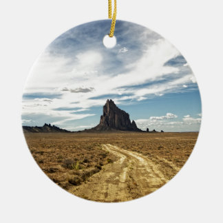 Shiprock New Mexico Mountain - zuidwestlandschap Keramisch Ornament