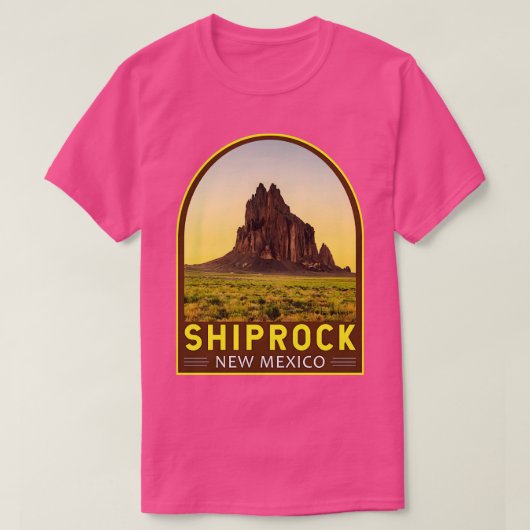 Shiprock New Mexico Retro Embleem T-shirt (Design voorkant)