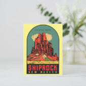 Shiprock, New Mexico vintage-Briefkaart Briefkaart (Staand voorkant)