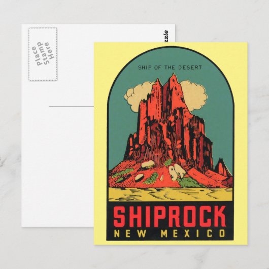Shiprock, New Mexico vintage-Briefkaart Briefkaart (Voorkant / Achterkant)