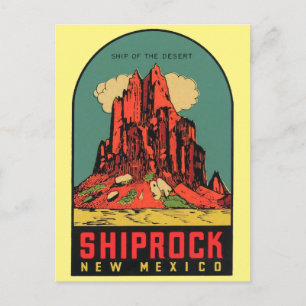 Shiprock, New Mexico vintage-Briefkaart Briefkaart