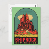Shiprock, New Mexico vintage-Briefkaart Briefkaart (Voorkant / Achterkant)