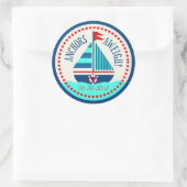 Ships Ahoy!Sticker C Ronde Sticker (Tas)