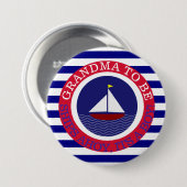 Ships Ahoy, zijn een Boy Baby shower Button (Voorkant /achterkant)
