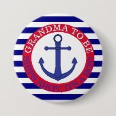 Ships Ahoy, zijn een Boy Baby shower Button (Voorkant)