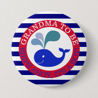 Ships Ahoy, zijn een Boy Baby shower Button