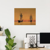 Ships in Boston Harbor at Twilight 1859 Poster (Thuiskantoor)
