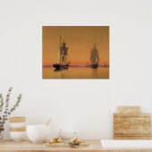 Ships in Boston Harbor at Twilight 1859 Poster (Keuken)