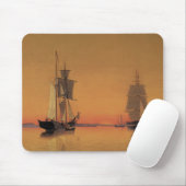 Ships in Boston Harbor - William Bradford Muismat (Met muis)