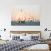 Ships under sail in a mild breeze canvas afdruk (Insitu (Slaapkamer))