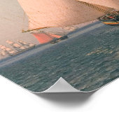 Ships under sail in a mild breeze poster (Hoek)